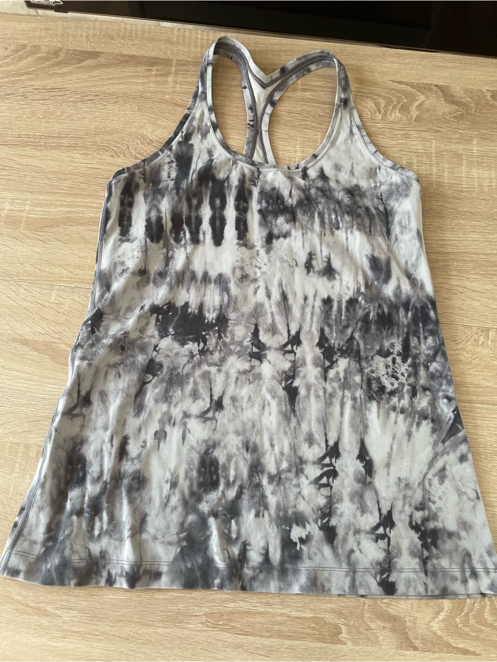 lululemon athletica Black and grey Tie-Dye Racerback Tank